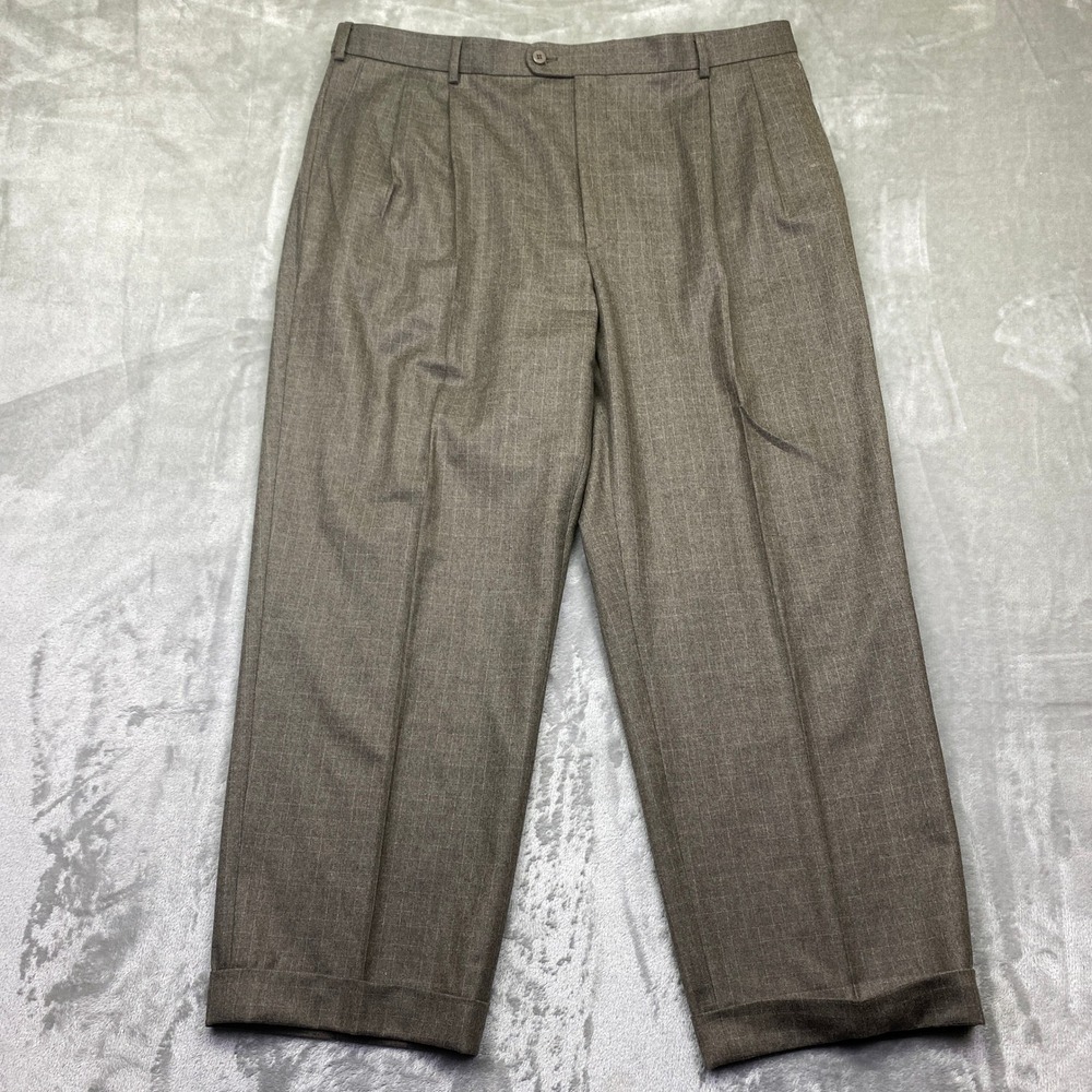 Zanella Bennett Vitale Barberis Canonico Wool Trouser Men Sz 40 Italy Super 120s